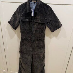 Universal Thread Olive Green Corduroy Jumpsuit Relaxed Fit Size 6 NWT